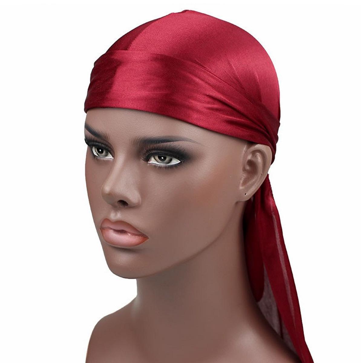 Férfi Határon Túli Durag: Utcatánc Hosszú Farkú Kalóz Kalap Fejkendő Bandana One Size borvörös színű