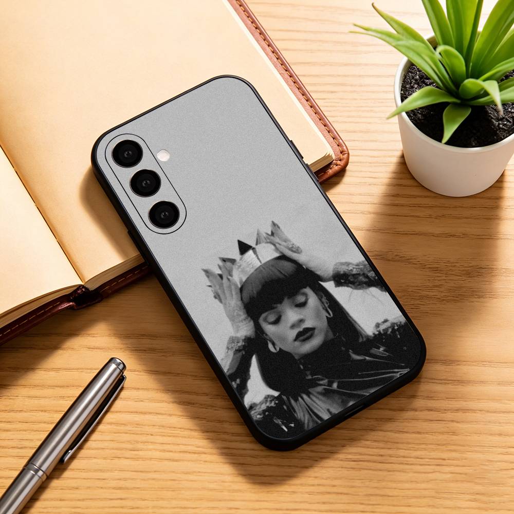 

Popular Singer R-Rihanna Anti Phone Case For Samsung Galaxy A73,A72,A71,A70,A53,A52,A51,Others Soft Black Cover Samsung a50 30s 50s