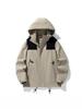 Unisex Windproof & Waterproof Color Block Hooded Jacket for Spring/Autumn Hiking