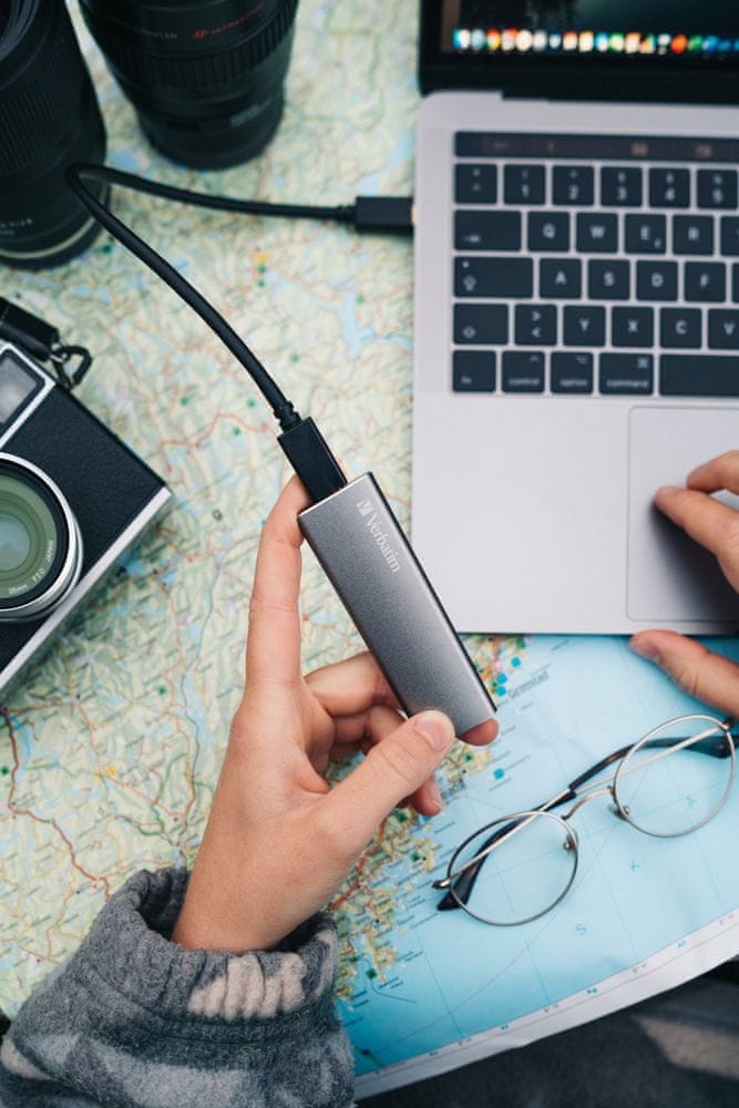 Dysk SSD zewnętrzny Verbatim VX500 240GB USB-C 3.1 aluminium