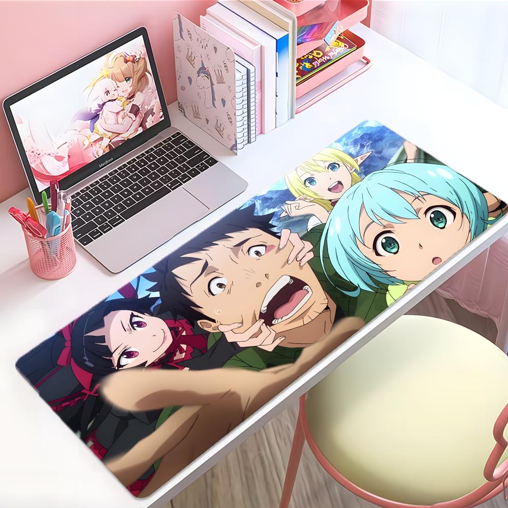Cool Powerful Anime The NNew Gate Mouse Pad Large Thick Desk Pad Stitched Edges Gaming Mouse Mat For Pc