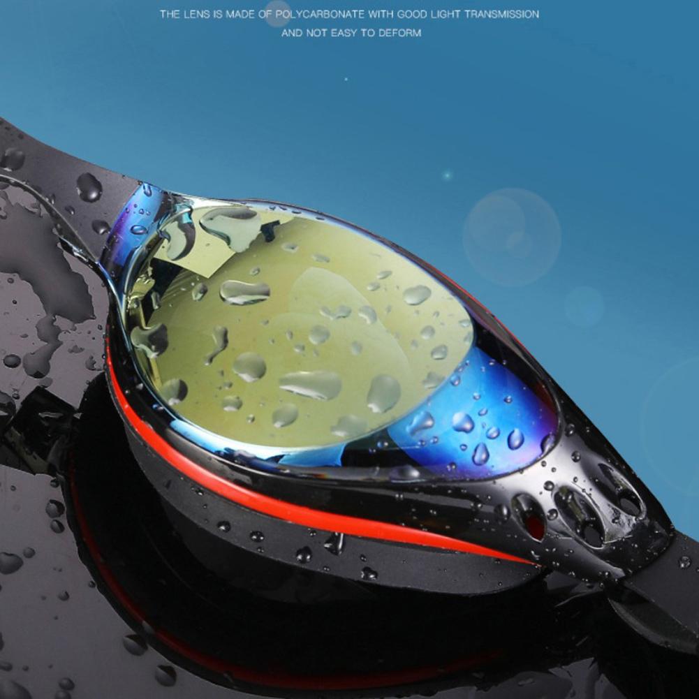 Professional Swimming Goggles Coated Anti-Fog Lens Elastic Headband Adjustable Nose Pad Swim Goggles for Adults Swimming Glasses