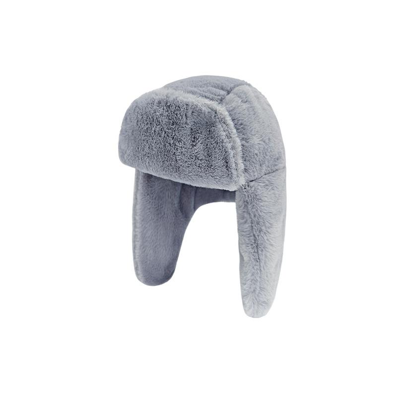 Winter New Style, Cotton Hat, Outdoor Cycling Warm Hat, Windproof and Cold Proof, Thickened, Rabbit Hair, Ear Protection, Plush Hat