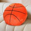 Kids' Ball Plush Pillow - Compressible Soft Long-Haired Soccer, Basketball, Baseball & Stuffed Animal Bed Cushion with Team Logos-Like Patterns