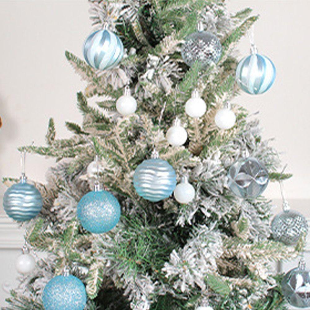 26pcs Barrel Shaped Electroplated Painted Christmas Ball 3/6cm Hanging Ornament  Window