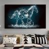 Drei laufende Pferde Leinwandmalerei Tierkunst Poster und Drucke Moderne Malerei Wandkunst Bilder für Wohnzimmer Wohnkultur