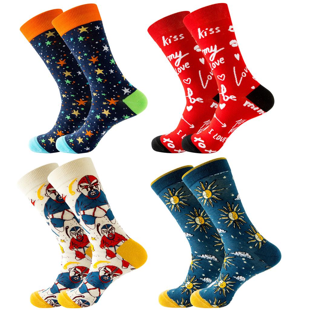 Fashion Valentine's Day Socks Colorful Patterned Ankle Socks Funny Novelty Socks Cotton Crew Socks for Women Men Teen