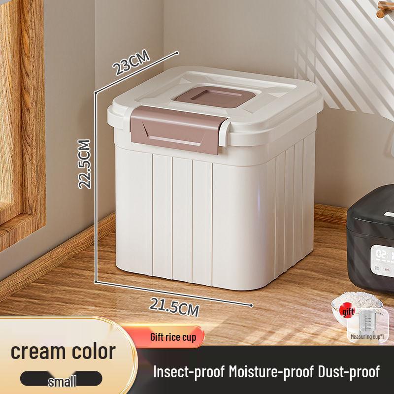 Food Grade Sealed Rice Storage Box - Insect & Moisture-Proof, Large Capacity for Grains & Cereal