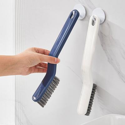 2Pcs Crevice Cleaning Brush Toilet Scrubber Brush Multifunctional Floor Seam Brush Long Handle for Wall Floor Tiles Window