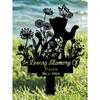 Metal Cat Memorial Garden Stake, Butterfly Flower Cat Loss Gift, Pet Sympathy Cemetery Decor