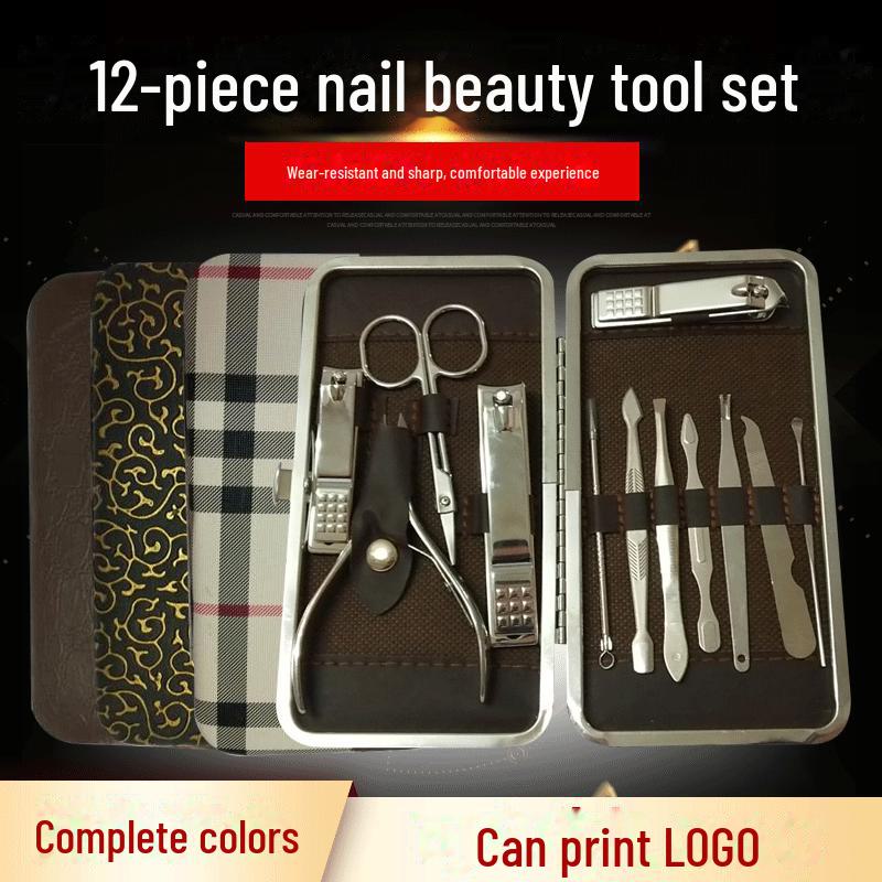 8-Piece Apple Nail Art Manicure Set with Nail Clippers