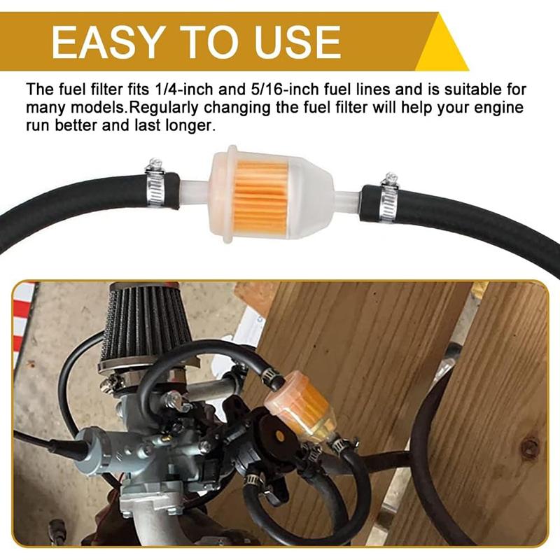 1/20PCs Universal Motorcycle Car Gas Fuel Oil Filters Fuel Delivery Tool Scooter Inner Oil Filter ATV Fuel Filter Accessories
