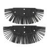 2Pcs Motorcycle Floorboard Fringe PU Leather Cover Universal Foot Pedal Tassel Black
