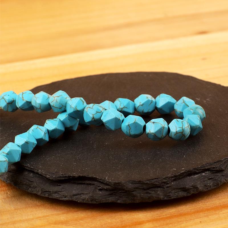 

Бирюзовые граненые синтетические бусины для изготовления украшений своими руками - Свободные полуфабрикаты для браслетов 8mm