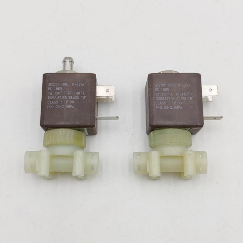 230V Steam Control Valves Electric Solenoid Valves Coffee Machine Part Plastic Texture Suitable for Espresso Machines