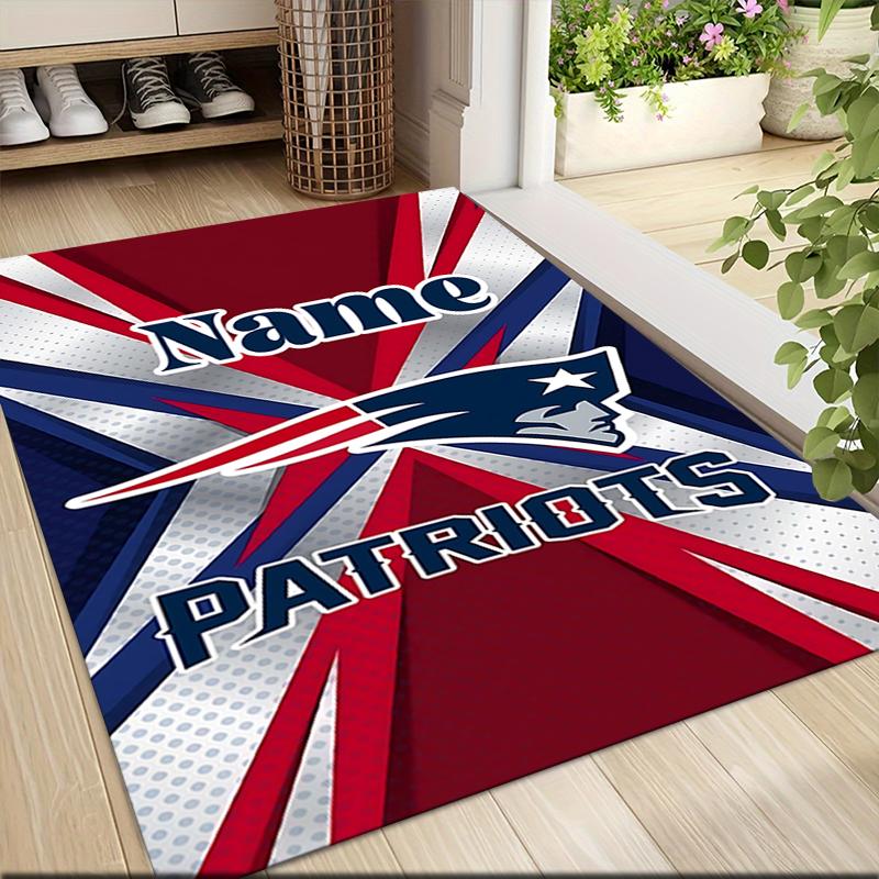 Custom Name Patriots Team Spirit Carpet Rug Customizable Soft Washable Anti-Slip Home Living Room Sofa Mats Personalized Rug. 0909423