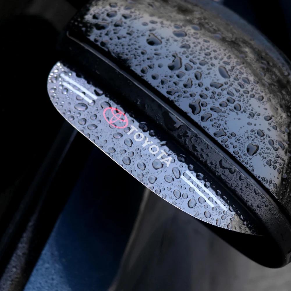 Bil Bakspeil Sidepeil Regnbrett Øyenbryn Beskyttelse Solskjerm For Toyota C-hr Prado Rav4 Yaris Hilux Prius Avensis Corolla Camry