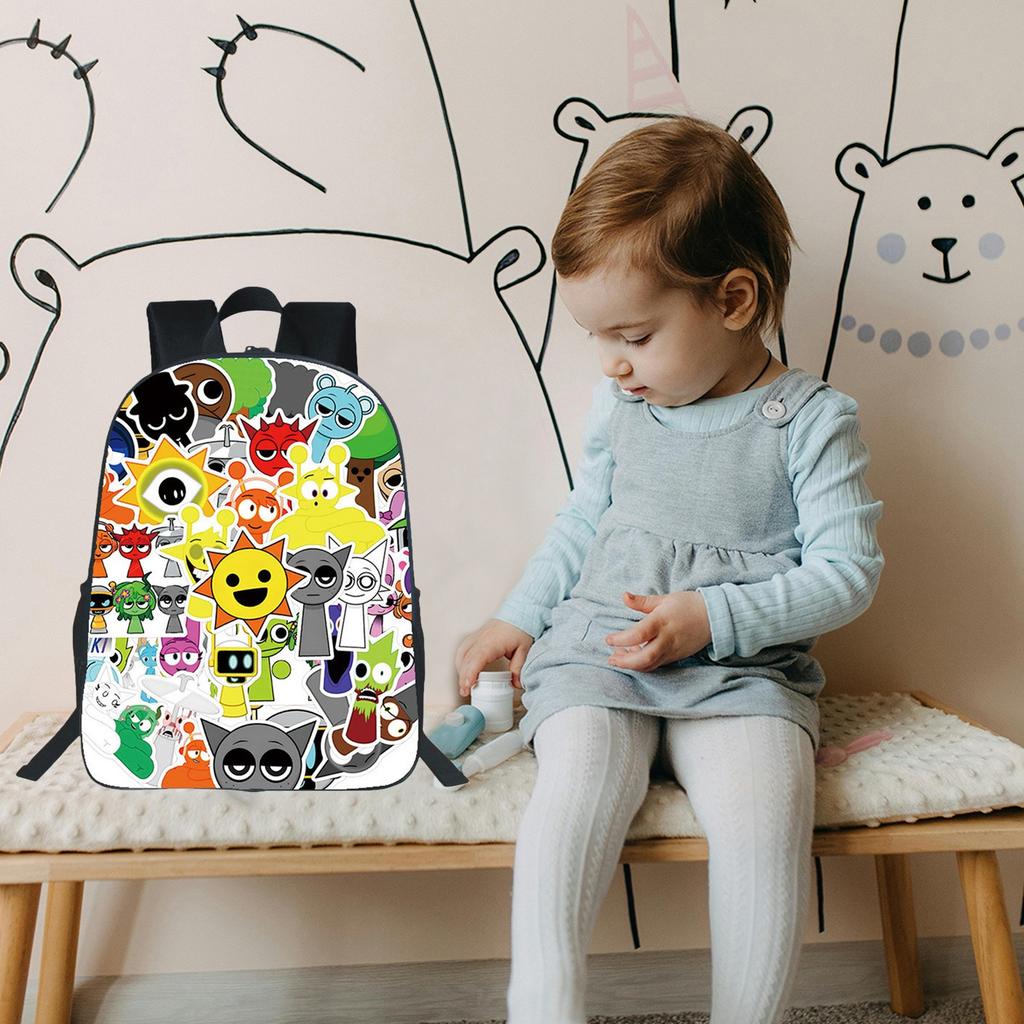 Backpack, Multi-color Backpack Cute Game Backpack, Game Fans Birthday Graduation Gift