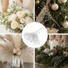 50 PCS Pearl Beaded Stems 4mm Bead String Garland Floral Picks Flexible Wire Bouquet Accessories for Wedding Floral Arrangements   Crafts