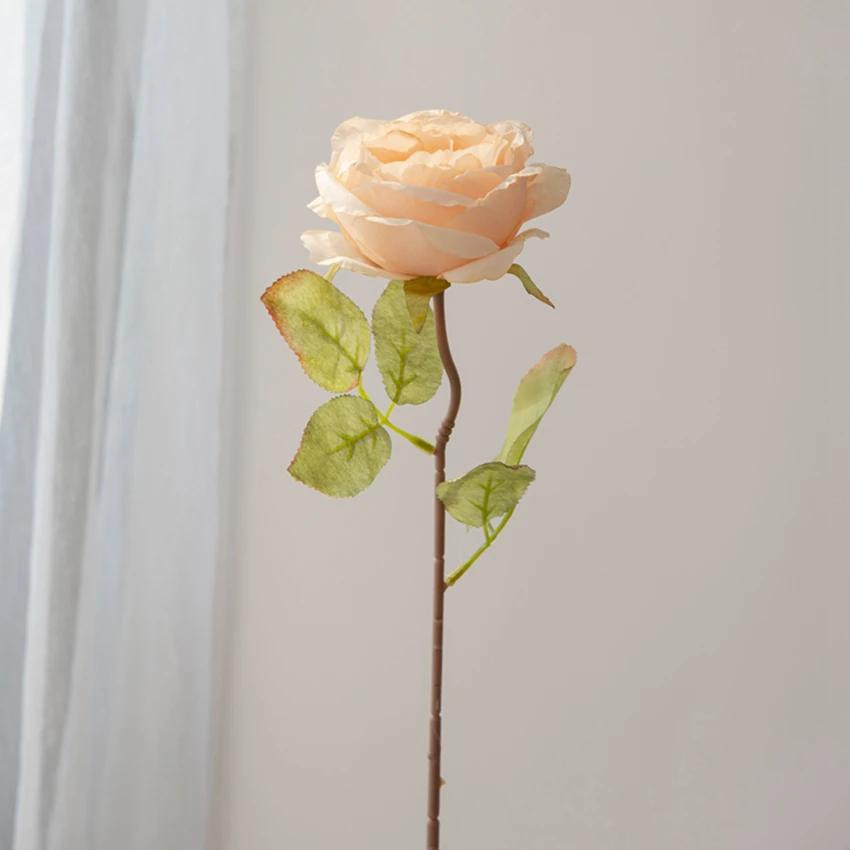 

1/5pcs Artificialflower Caramel Rose Garden Courtyard Wedding Bride Bouquet Wreath Home Table Vase Festival Diy Gift Decor 1pc шампанського
