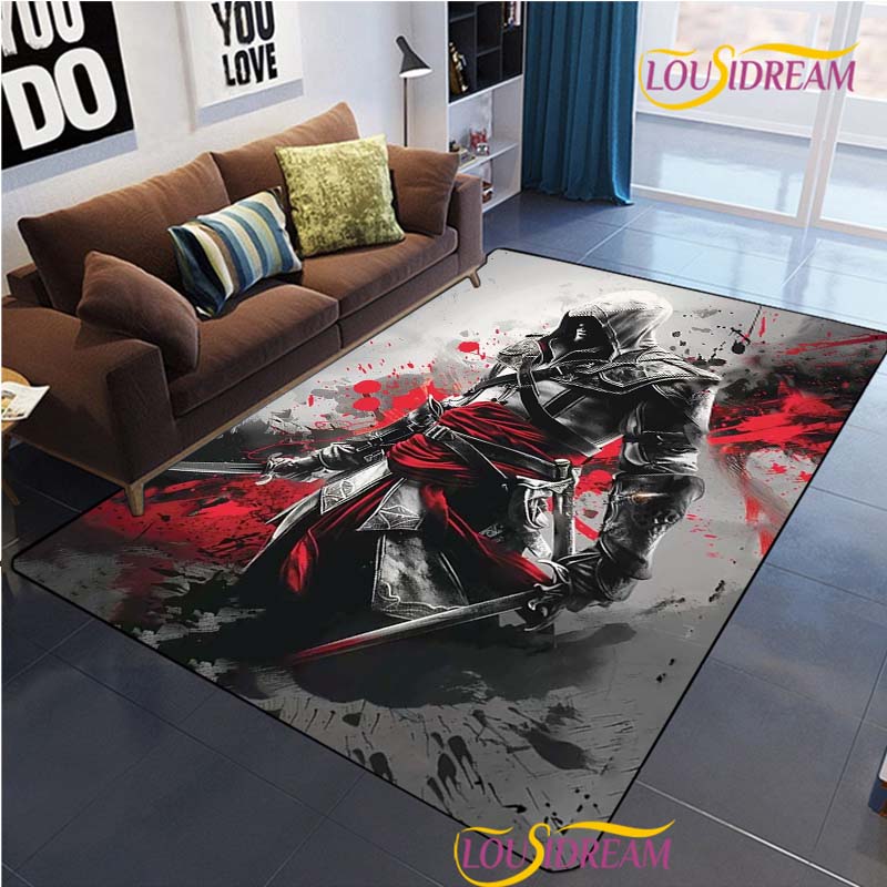 Game Ass Creed Carpet for Living Room Bedroom Rug Table Kids Kitchen Door Unslip Floor Mat Birthday gift photography props Rug