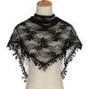 with Tassel Lace Scarf Sun Protection Flower Triangle Headband Sweet Printed Wraps  Seaside