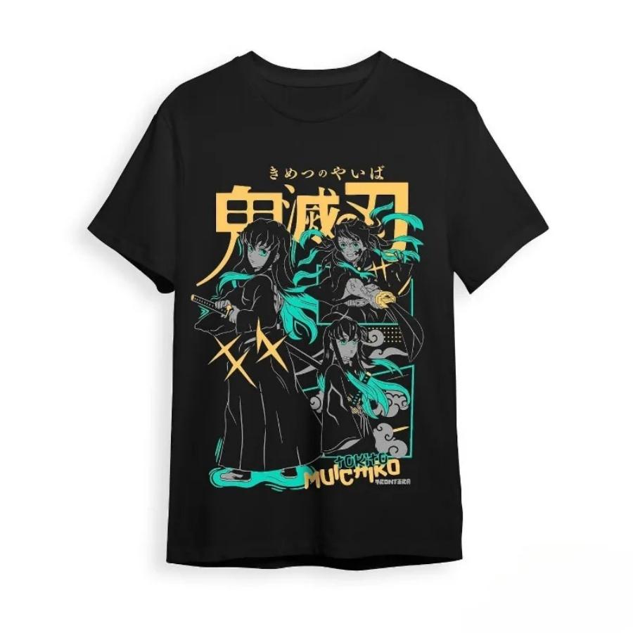 

Demon Slayer_ Kimetsu No Yaiba Kamado Tanjiro Nezuko Agatsuma Zenitsu Anime Short-sleeved T-shirt Men and Women Summer XXXXXL разноцветный