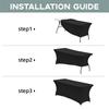 4 6 8 FT Spandex Table Cover Universal Fitted Stretch Tablecloth Rectangular Table Cloth Protector For Outdoor Birthday Wedding