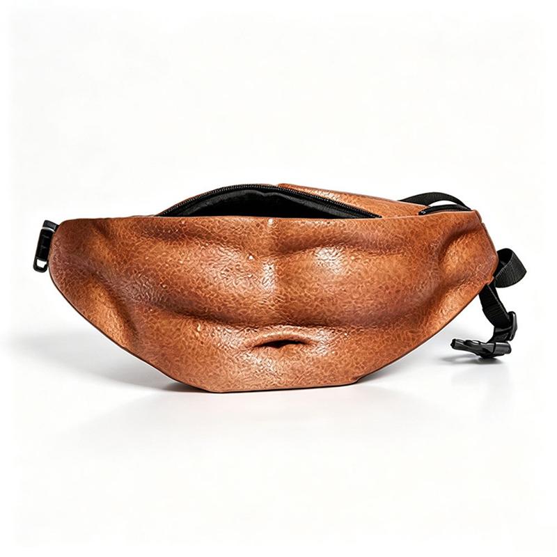 Creative Fake Belly Waist Bag Beer Belly Fanny Pack Funny Gag Gift Party Festival Cosplay Costume Outdoor Sports Waist Bag