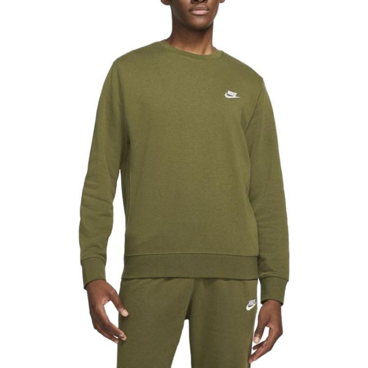Nike Sweatshirts Men's Green Crew Neck Moderate Regular BV2667-326