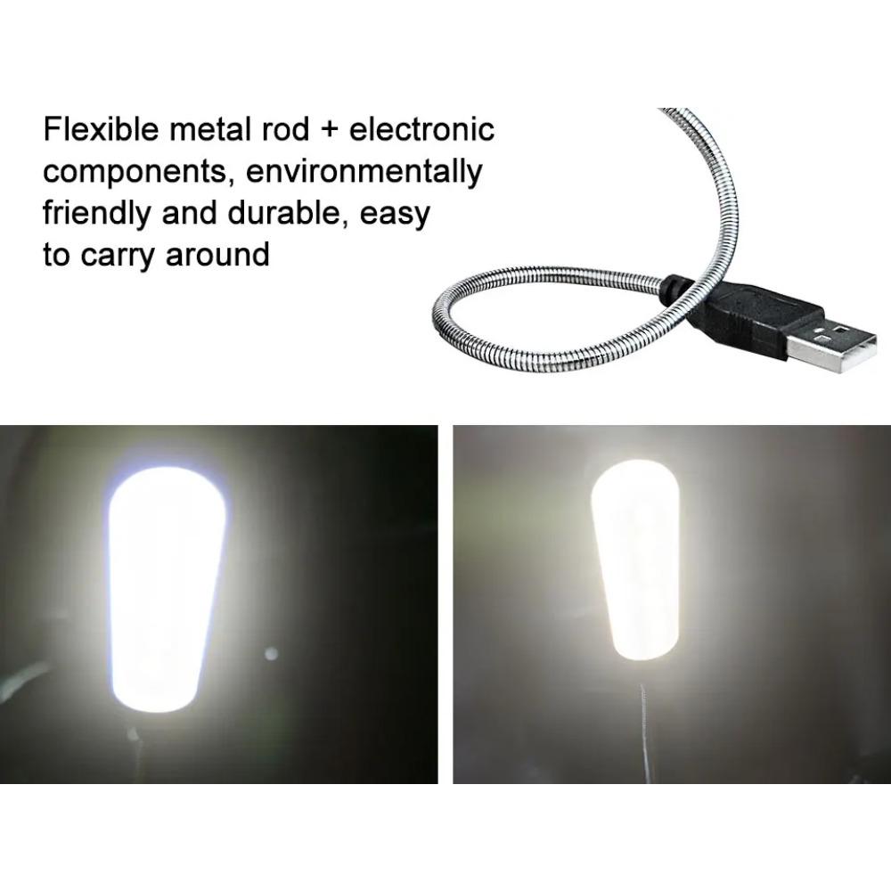 1PC Mini USB LED Light Book Light Flexible Reading Lamp Portable Night Light For Power Bank Laptop Notebook PC Computer Blue