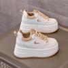 Small women's shoes autumn new inner height increase women's shoes platform muffin shoes casual white shoes