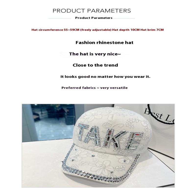Embellished  Baseball Cap - Stylish Street Style Trucker Cap For Sun Protection - Adjustable, Breathable