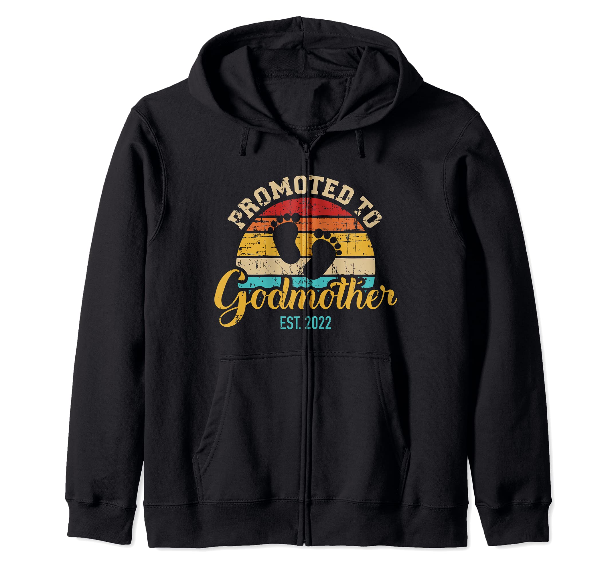 

Promoted to Godmother 2022 Vintage Retro Zip Parka чорний