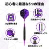 WAY ARRIVAL 19g soft dart set, nickel alloy barrel, for beginner to intermediate players, includes 6 flights and O-rings