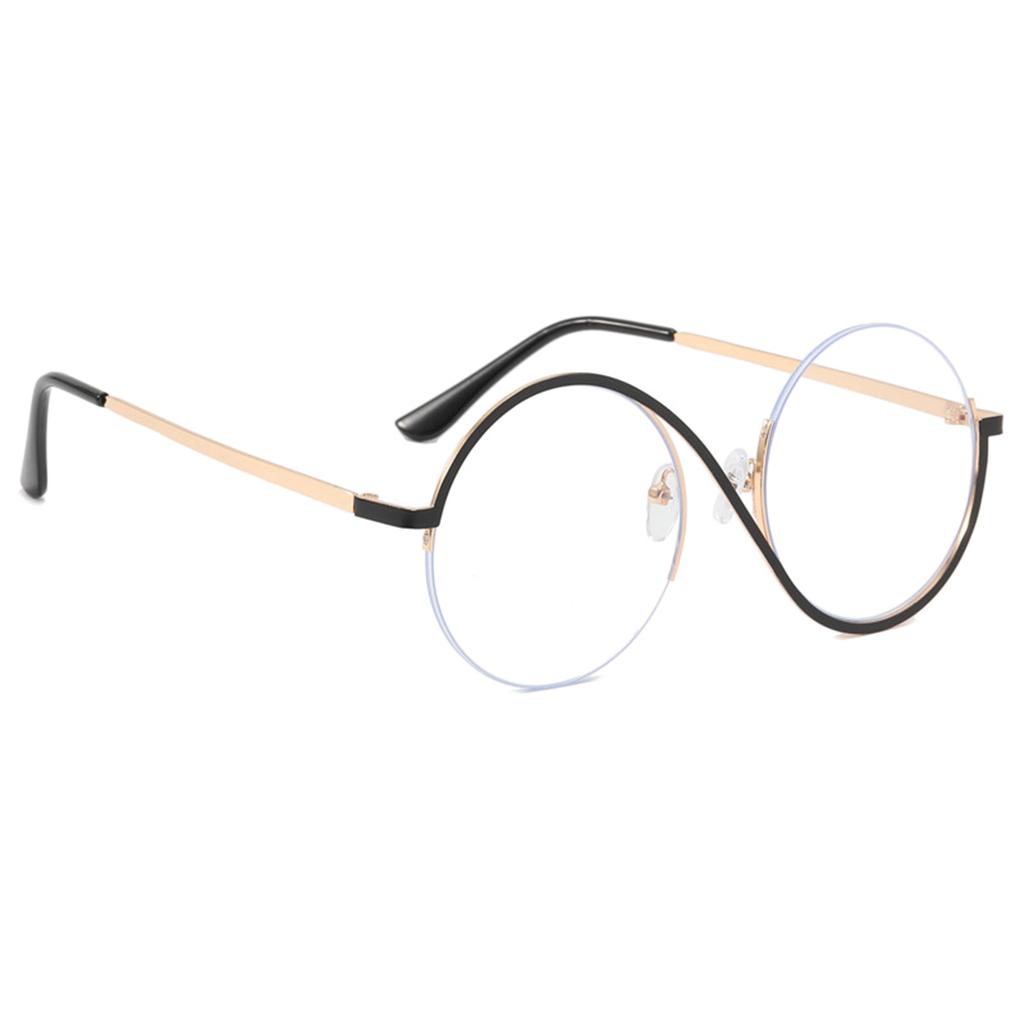 Effective Blue Light Filtering Eyeglasses for Digital Device User Reading Writing Gold Color Frame Glasses for Adult