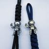 3D Design Spaceman Lanyard Charm Brass Figure Spacer Bead  for Keychain DIY Making