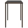 Garden Table with Glass Top Brown 115x54x74 Cm Poly Rattan