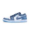 Jordan Air Jordan 1 Fluorescent Wave Chasing The Stars Slip Resistant Abrasion Resistant Low Top 553558-404(Team626-)