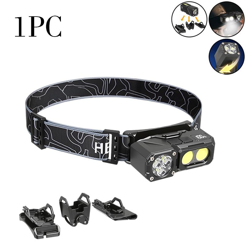 Rechargeable Fishing LED Headlamp with Sensor and Battery Indicator Super Bright Camping Light Using XPG Lamp Beads Headlight