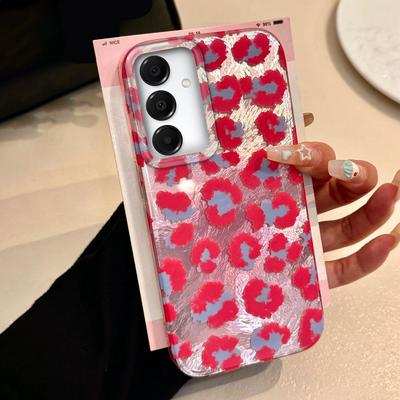 Pink Leopard Print Women Phone Case for Samsung Galaxy A55 A07 A17 A56 A36 A26 A16 A53 A06 A14 A24 A34 A54 A15 A25 A35 A12 Cover