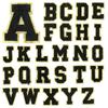 8cm Gold Edge Glitter Double-layer English Letter Iron-on Embroidery Patch