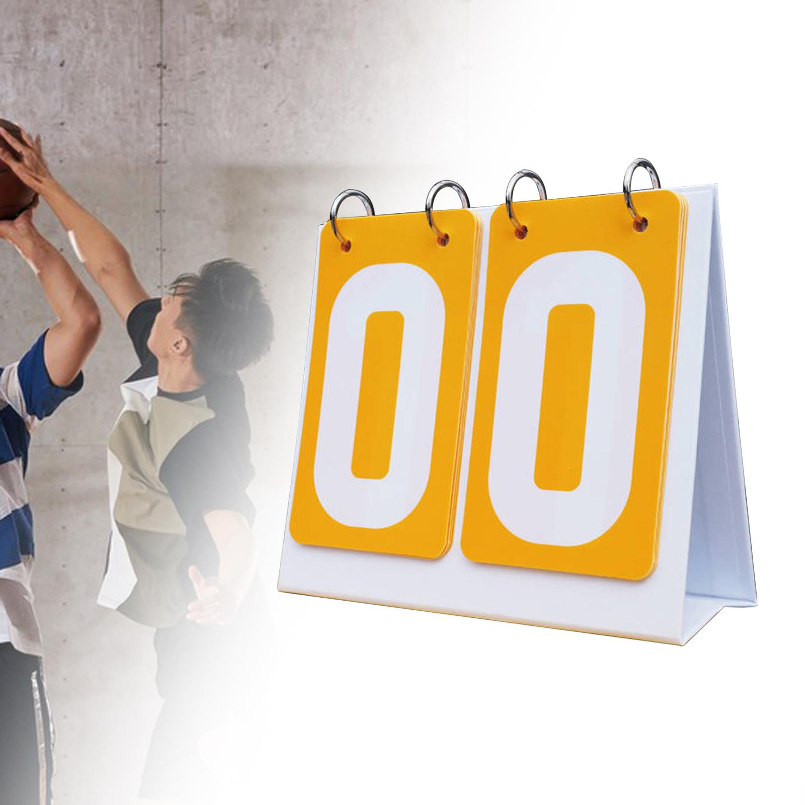 

Sports Scoreboard 2 Digit Scoring Board Scorekeeper Table Score Flipper for Soccer Team Games Basketball Outdoor Coaches