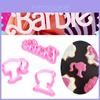 Createklat Molde para Biscoito Princesa Barbie Formato Irregular Conjunto de Ferramentas de Plástico para Assar Para Decoração de Bolo DIY