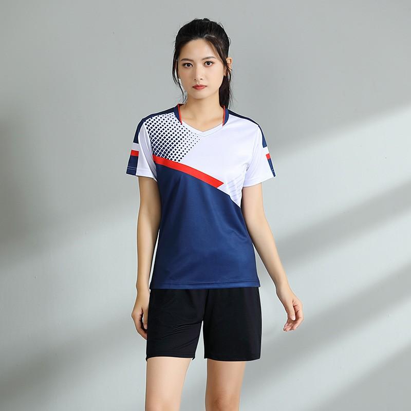 Quick Dry Badminton Shirt Set Men Women Breathable Tennis Table Volleyball Training Team Wear Custom
