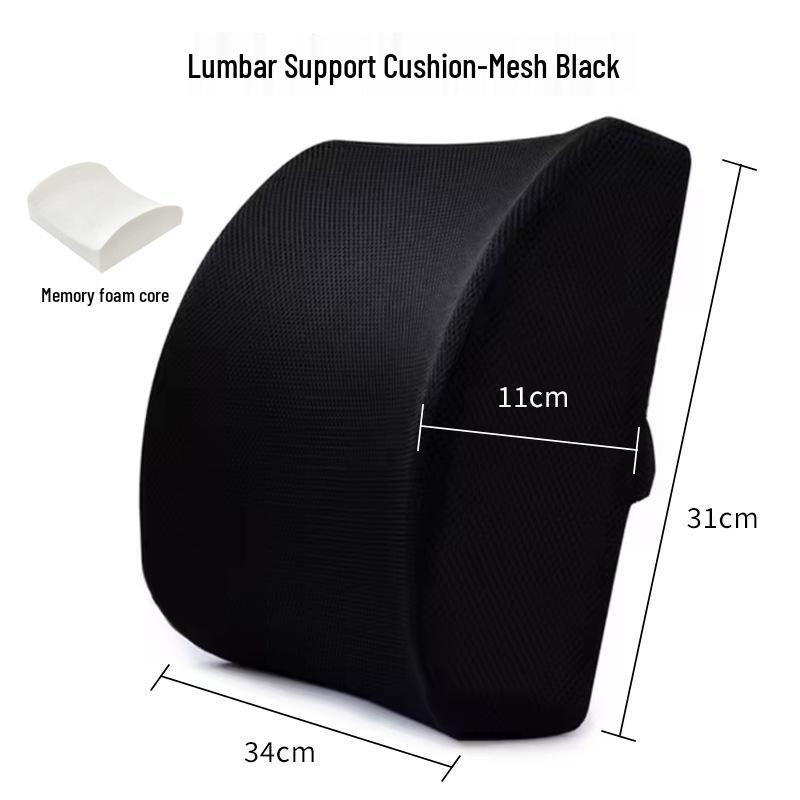Dual-Season Memory Foam Chair Cushion for Long Sitting