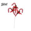 Decorative Candy Cane Festive Decor White Green Pick Red Props Christmas Plush Stem Branch