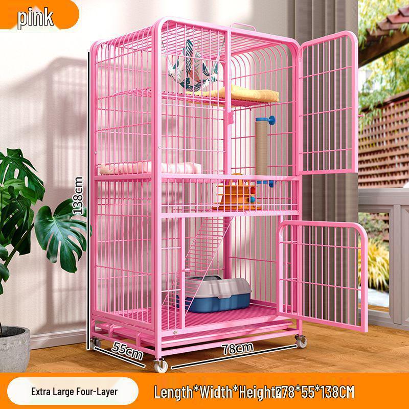 Compact Multi-Layer Indoor Cat Cage and Nest House