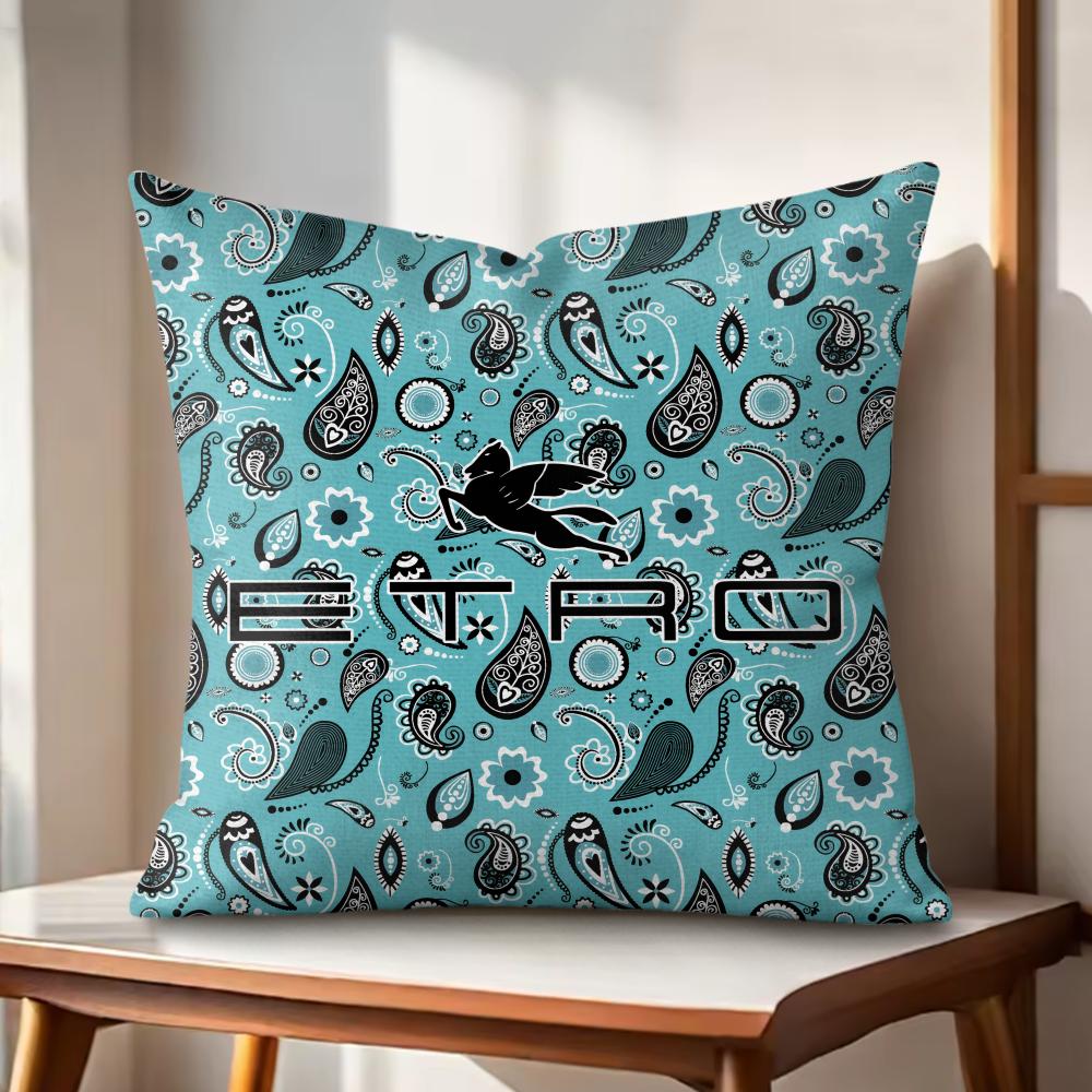 Fashion Design EEtroS Cushion Cover Natural Linen Organic Fabric DoubleSided Printing Couch Pillow Covers Home Decor
