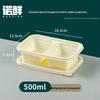 Corn Starch Disposable Rectangular Lunch Box with Lid